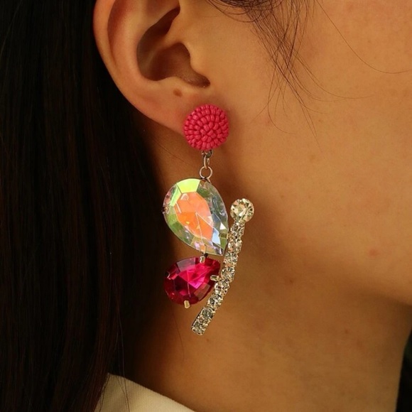 Glamorous Gemstone Drop Earrings - Picture 2 of 6